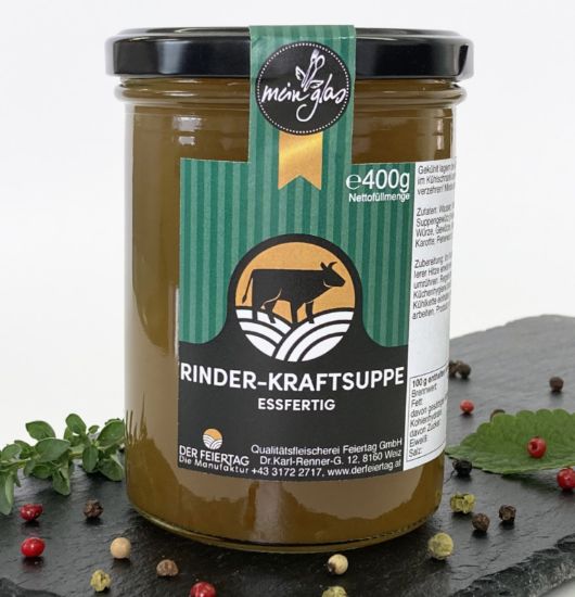 Bild von mein Glas - Rinder-Kraftsuppe essfertig 400g